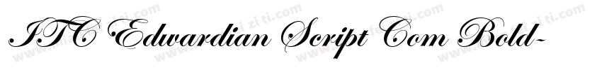 ITC Edwardian Script Com Bold字体转换